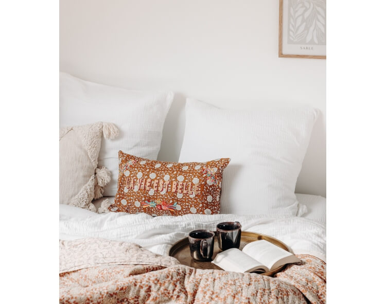 Bana LVB tan Cushion cover