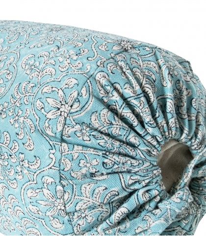 Coussin de méditation Zafu - Carma bleu turquoise