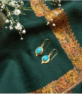 Indian earrings with turquoise