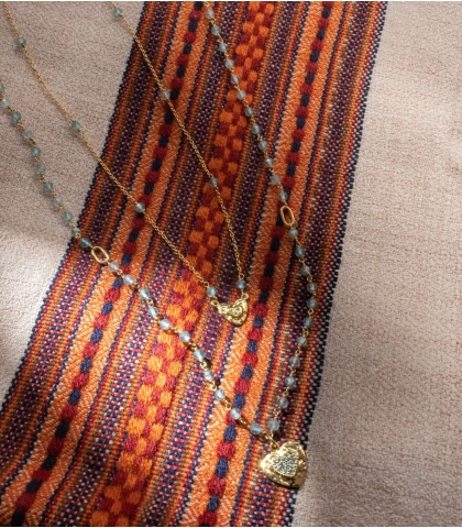 Collier apatite et prehnite