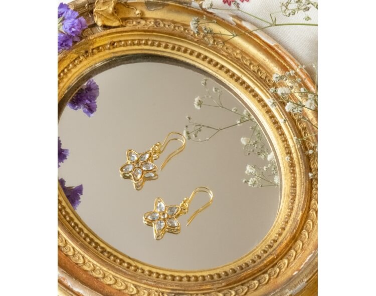 Indian earrings with crystal