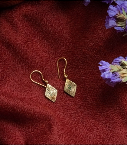 Boucles d'oreilles émeraude