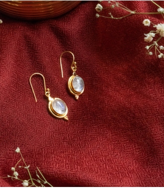 Indian earrings with moonstone