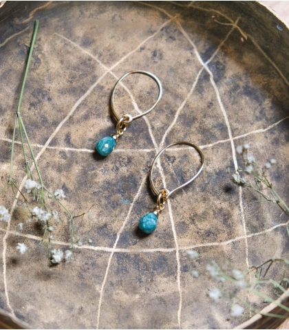 Boucles d'oreilles émeraude