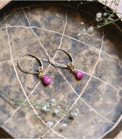Ruby earrings