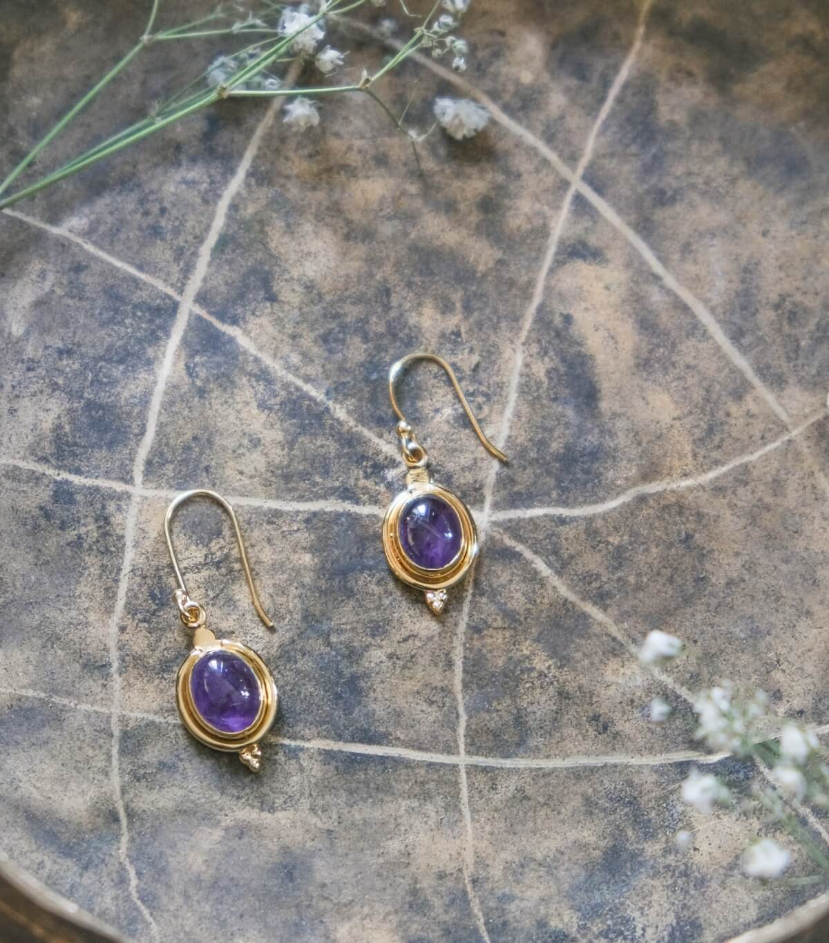 Amethyst earrings