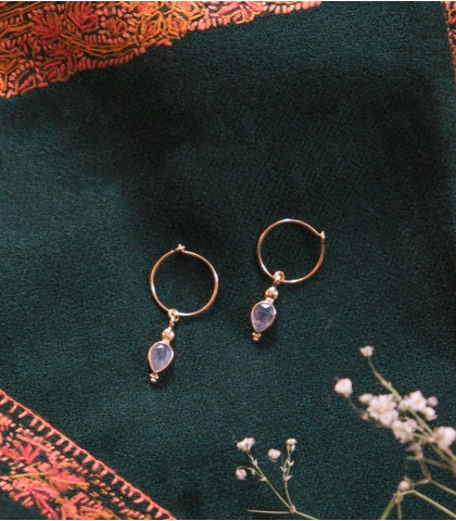 Dormeuses indiennes labradorite
