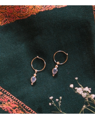 Dormeuses indiennes labradorite