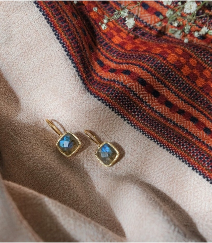Boucles d'oreilles labradorite