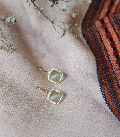 Prehnite earrings