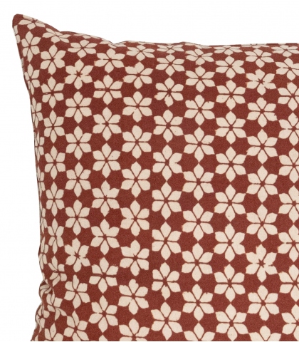Housse de coussin Nagri rouge brique