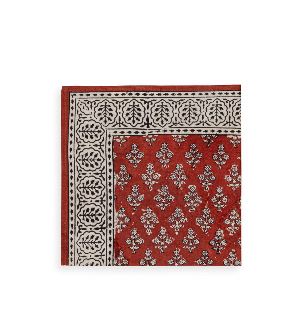 Bandana fleuri - rouge