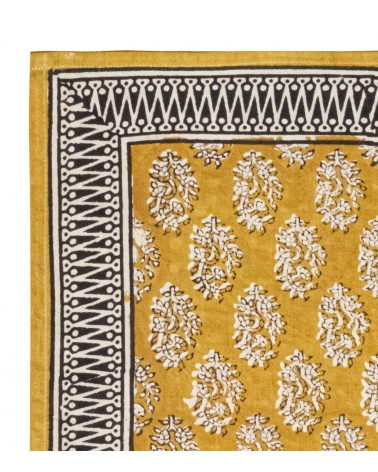 Bandana coton jaune curry