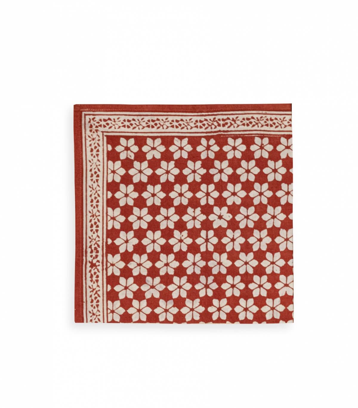 Bandana coton - Nagri rouge brique