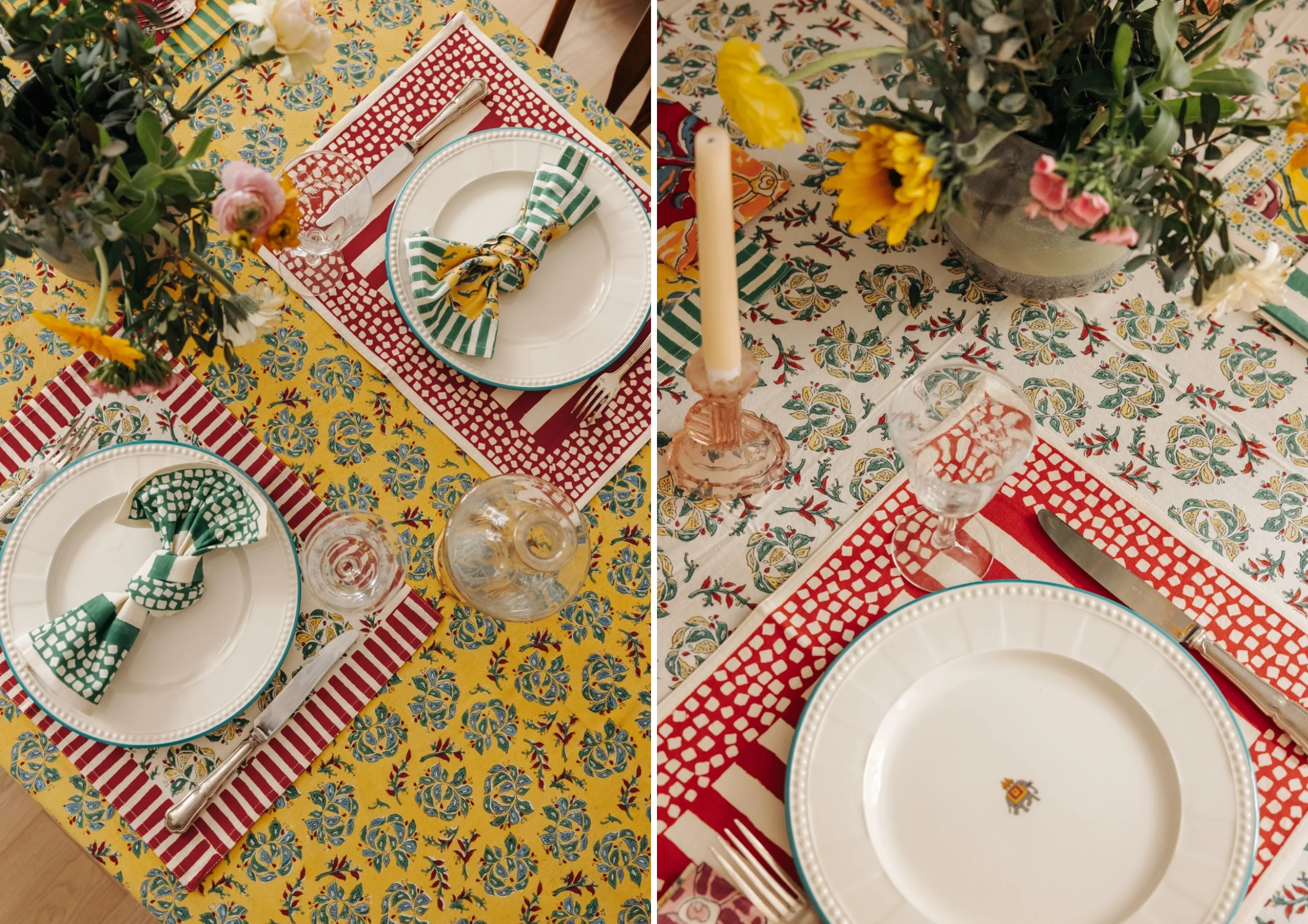 Sets de table LATHI et SARSO, pièces choisies par Marion Raquin