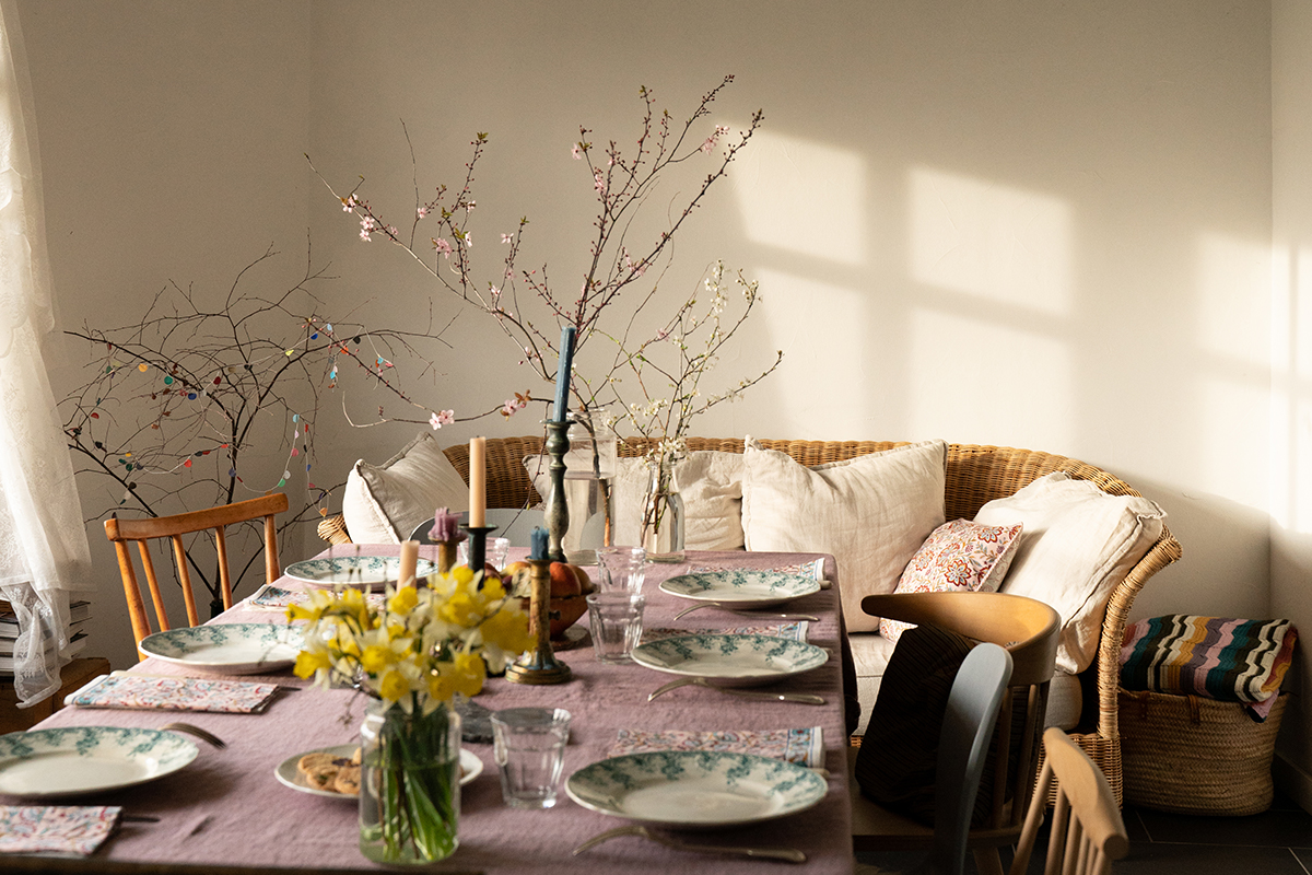 decorated dining table