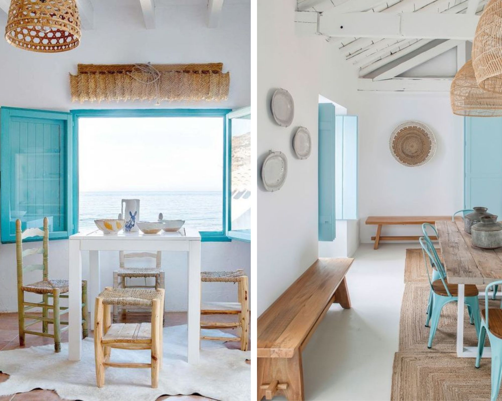 decoration in azur blue