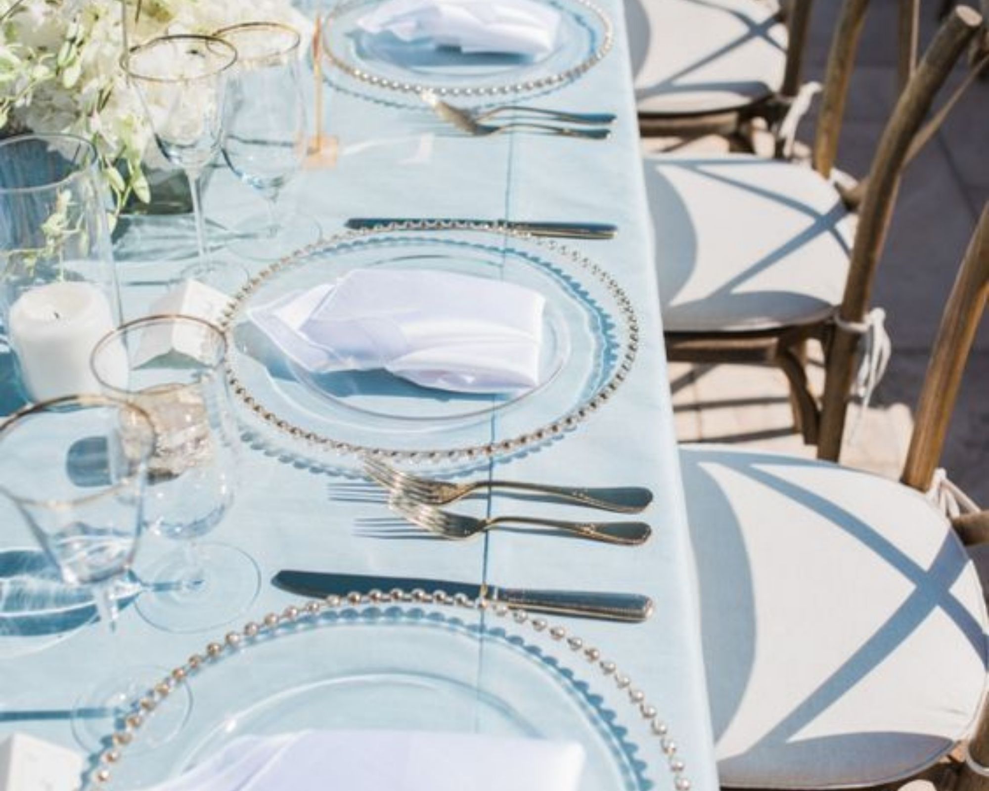 decoration in powder blue
