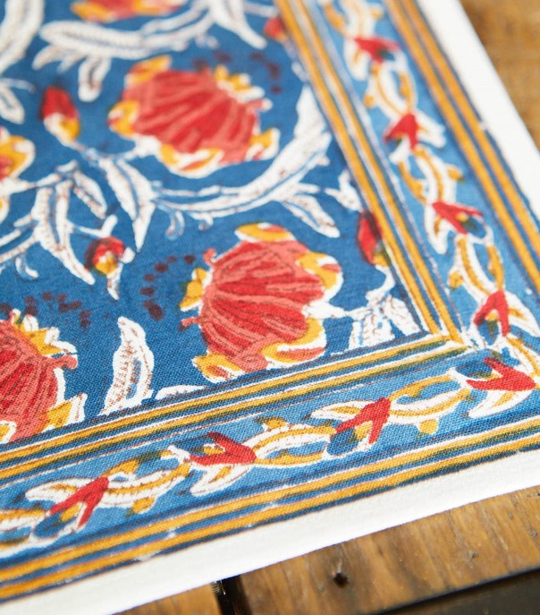 set de table fleuri