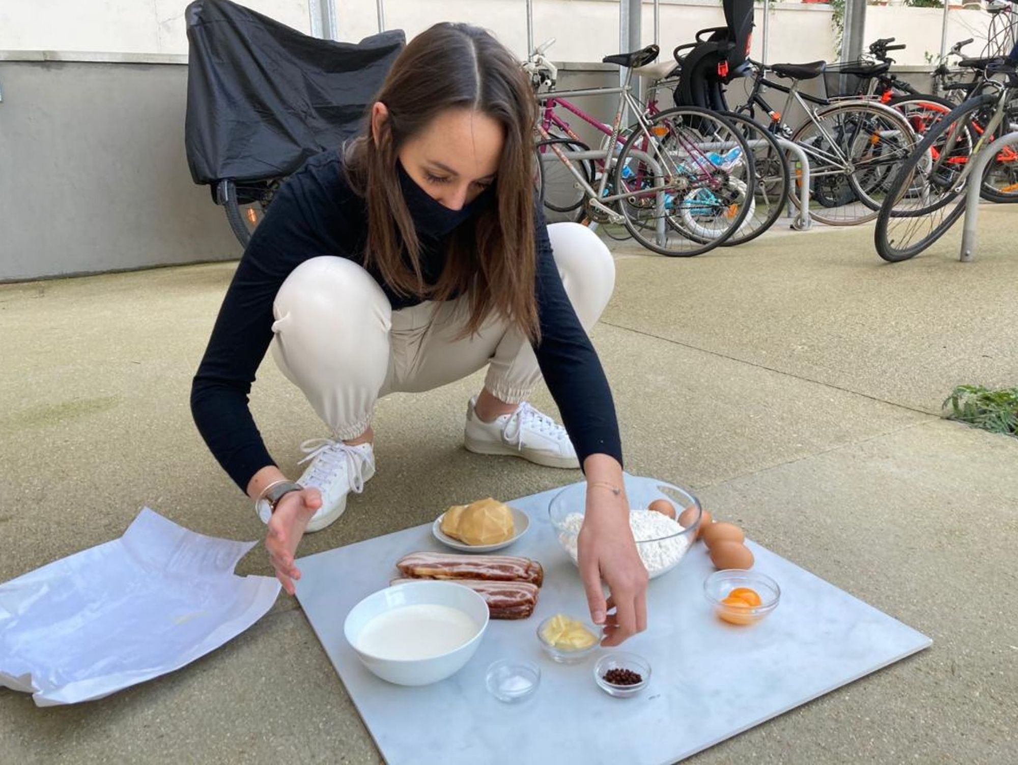 géraldine Martens en plein préparation