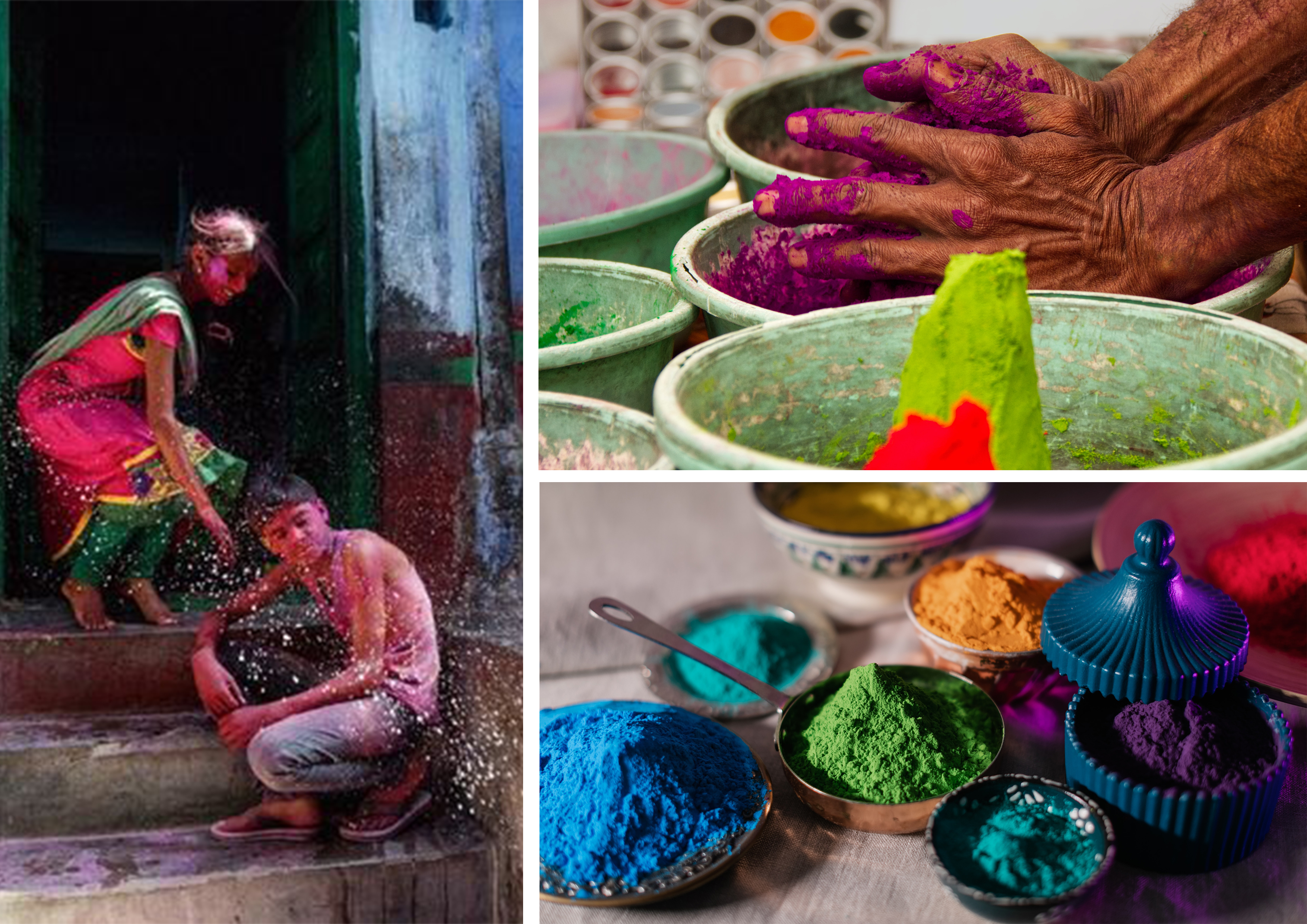 powder in colors