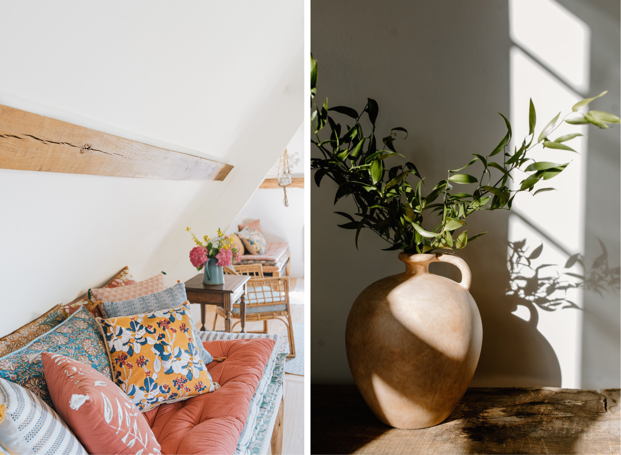 Indian daybed, mattresses and pillows