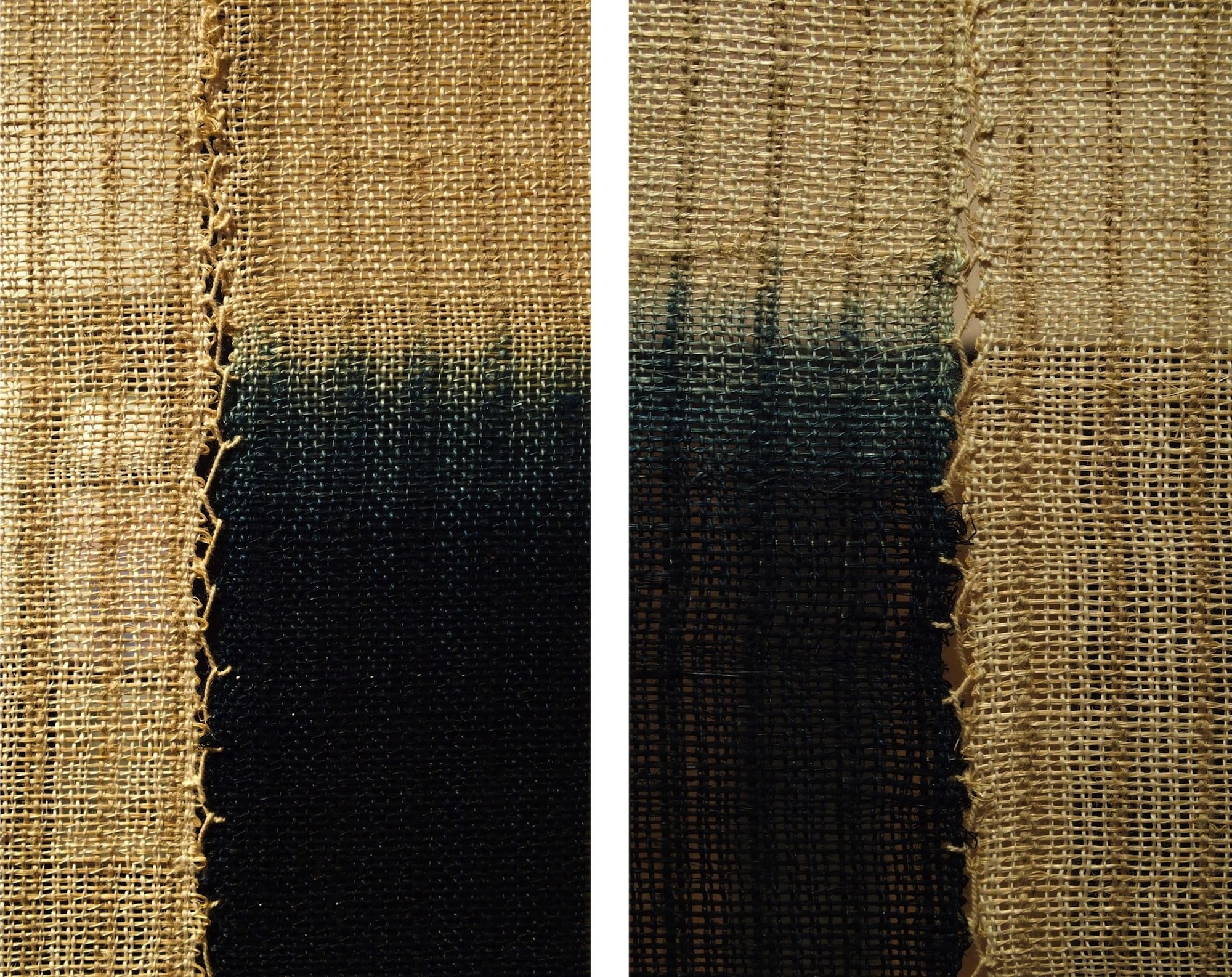 indigo burlap