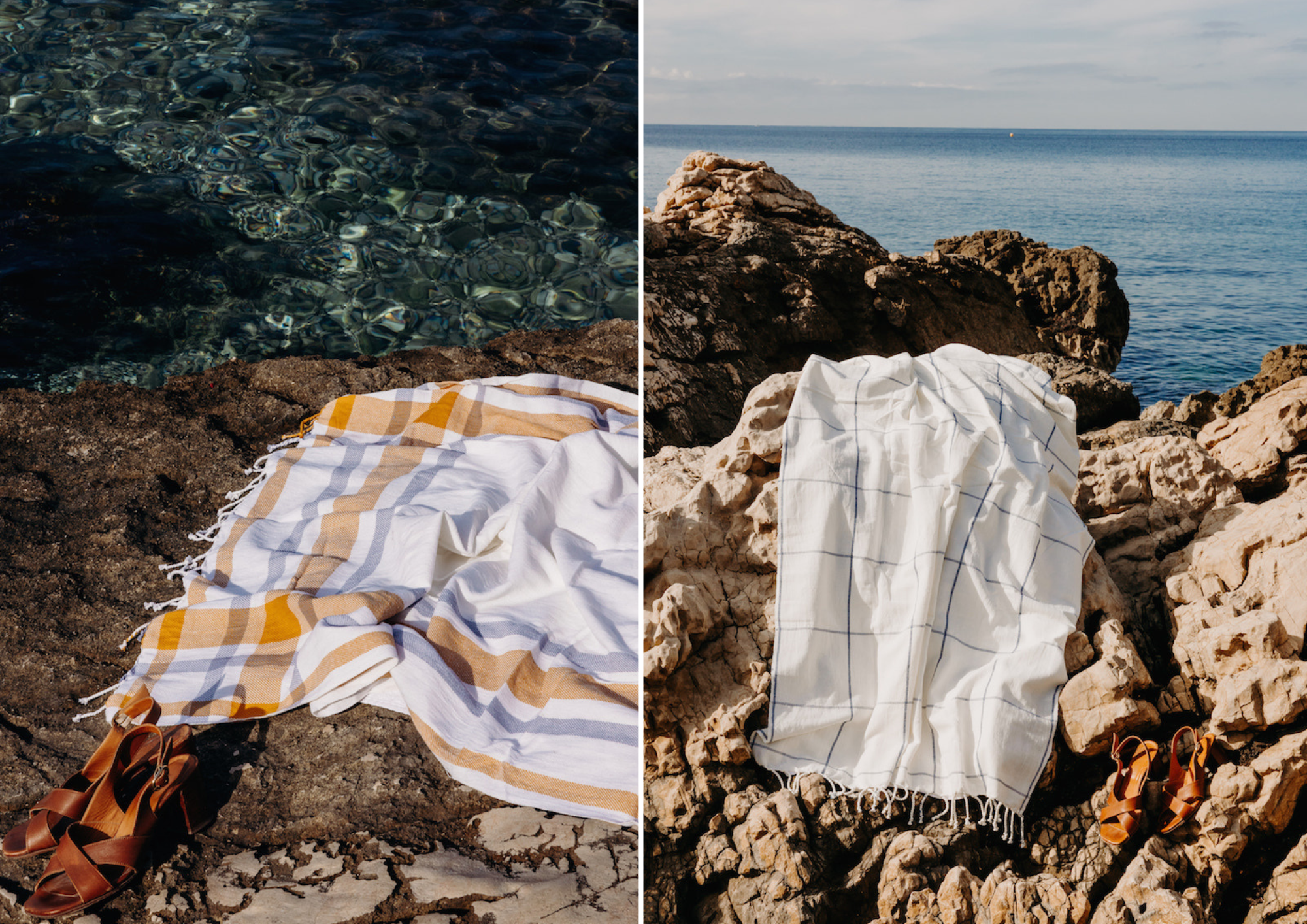 Bath towels in khadi cotton