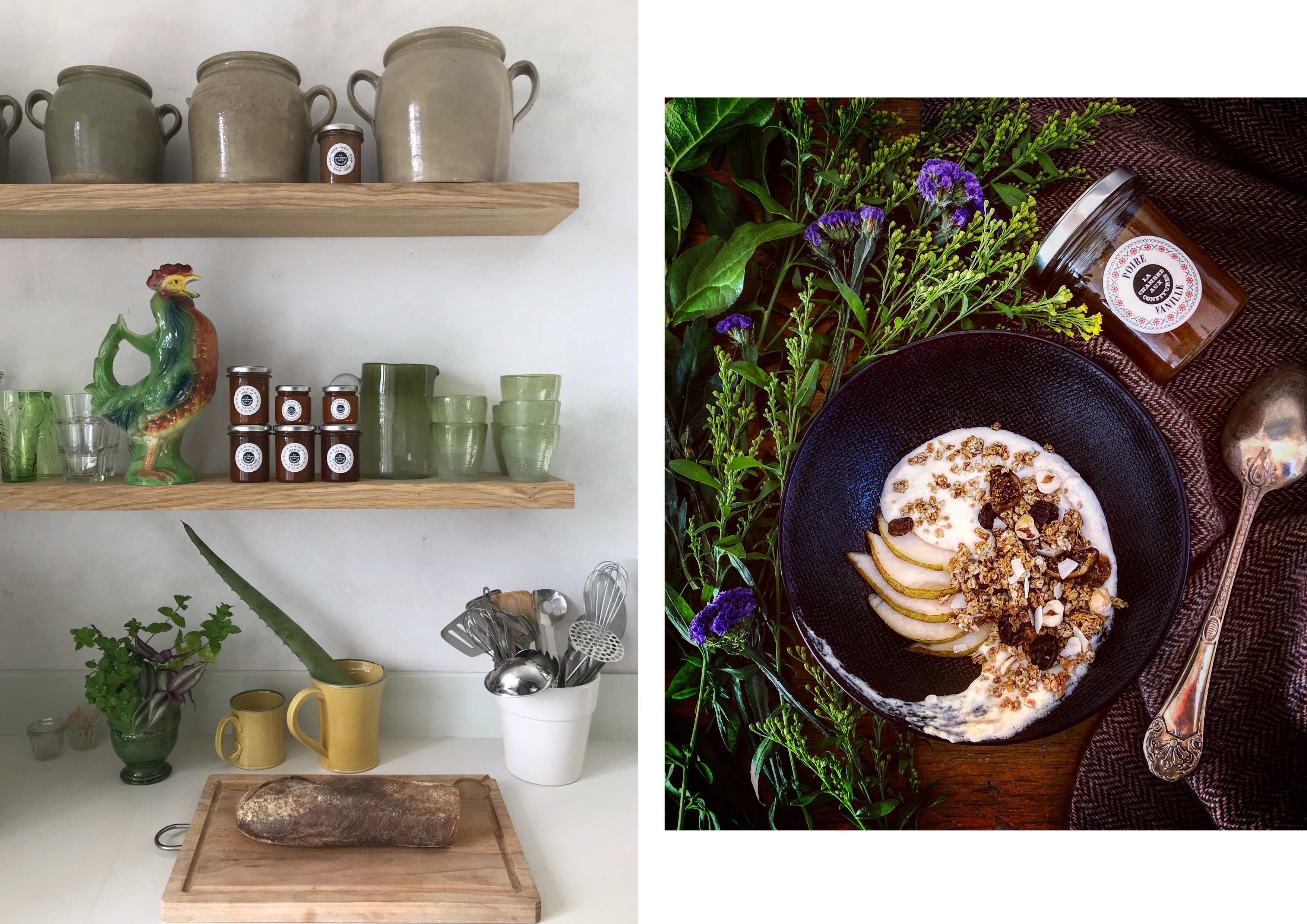 confiture et objects de deco en cuisine