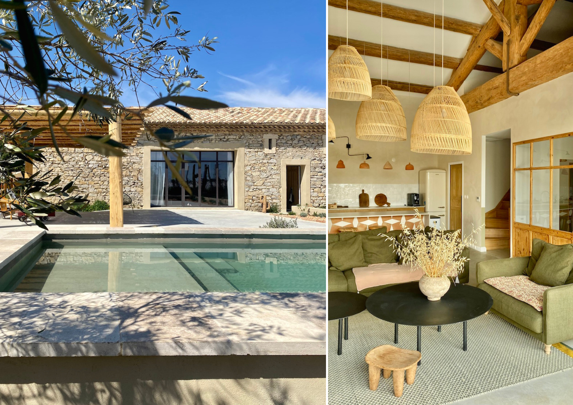 Vintage charm of an old farmhouse and mediterranean lounge