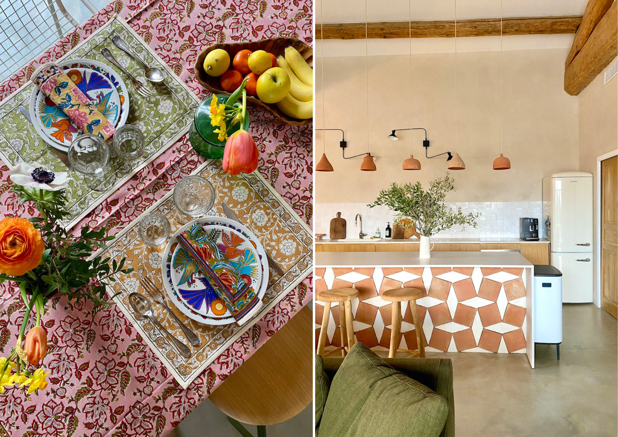 Natural trend in the kitchen, Jamini table linen