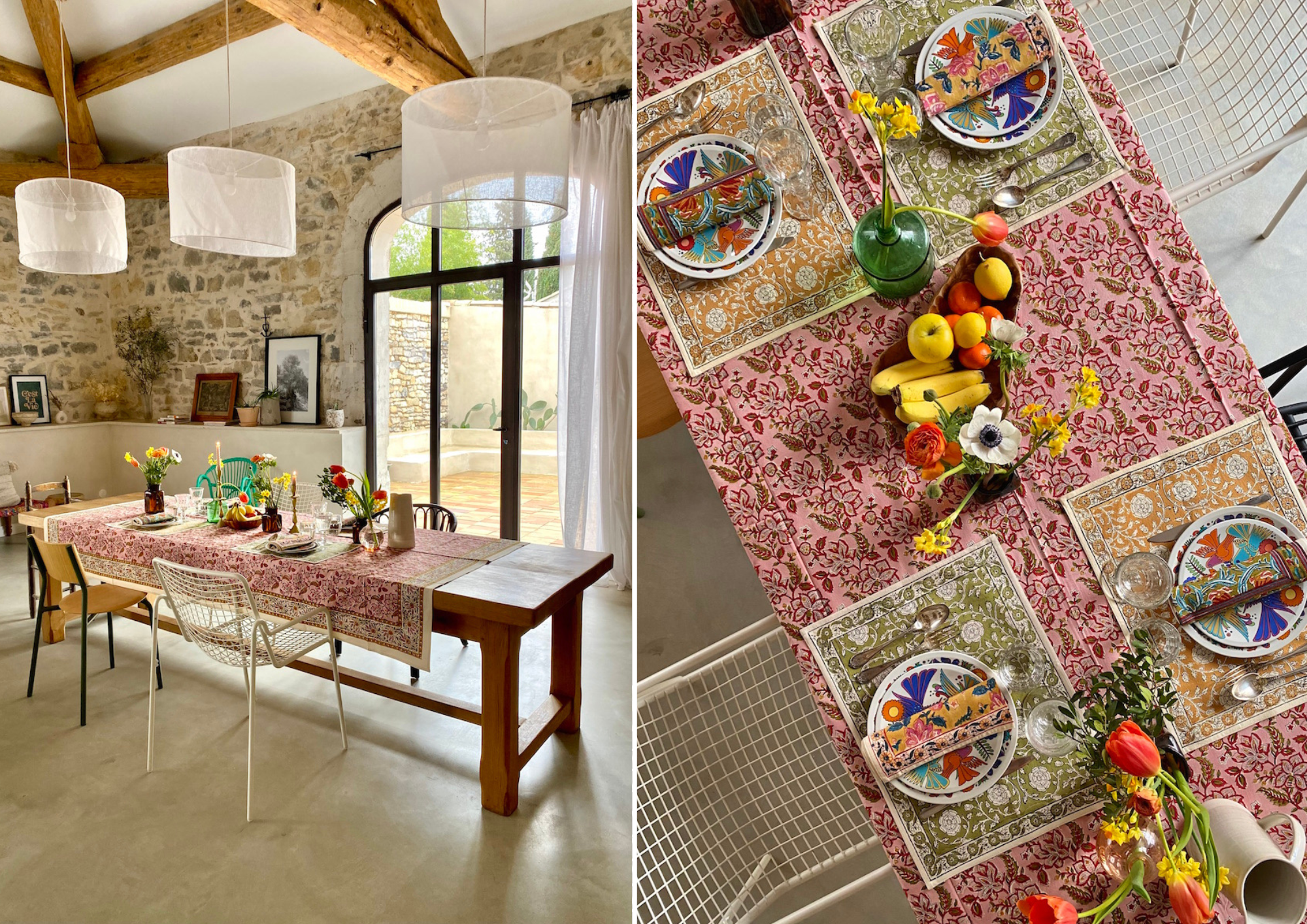 Jamini floral table linen