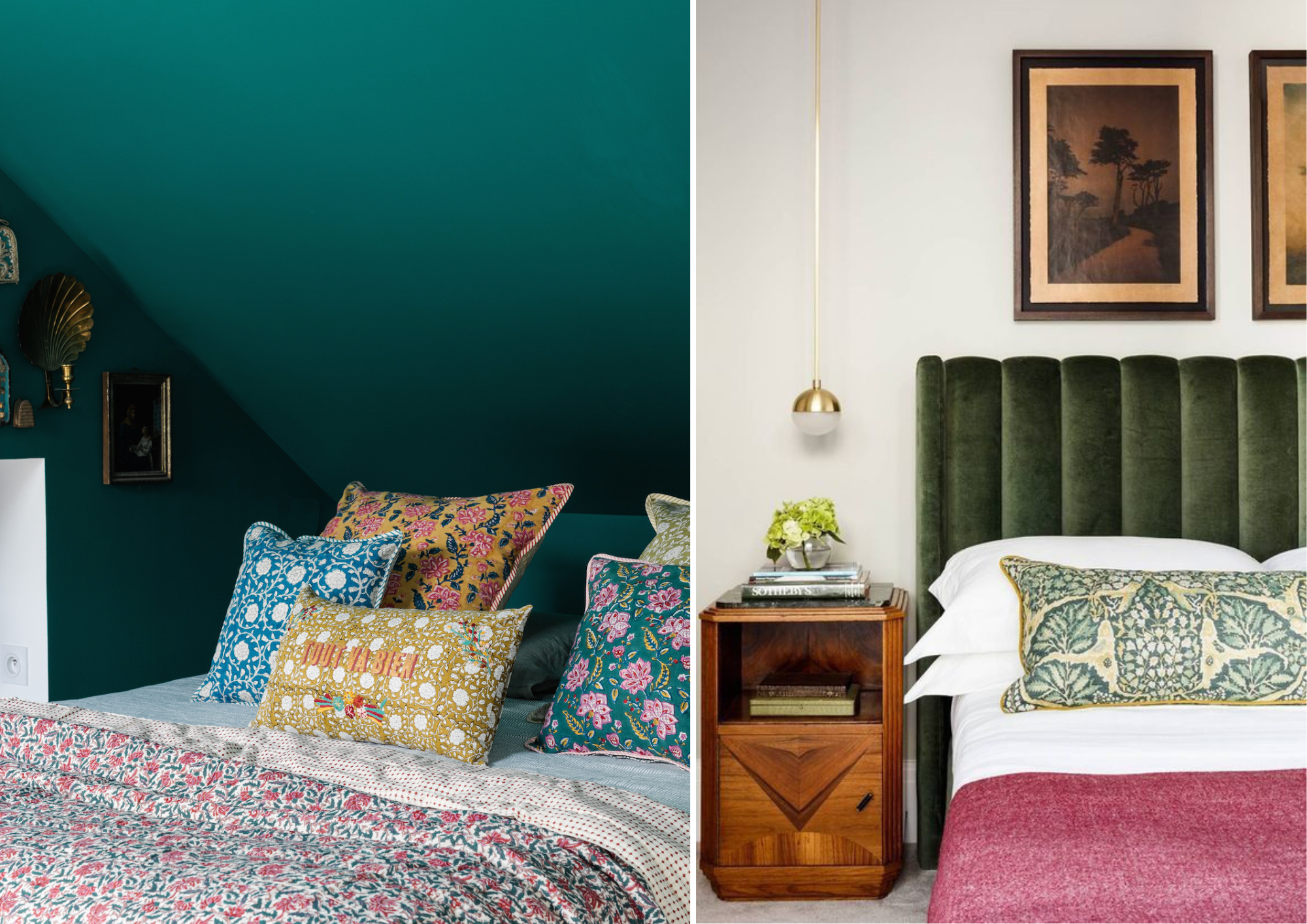 Indian quilt and printed cushion covers by jamini