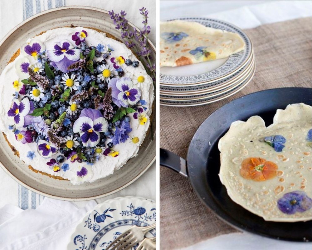 pancake with flowers