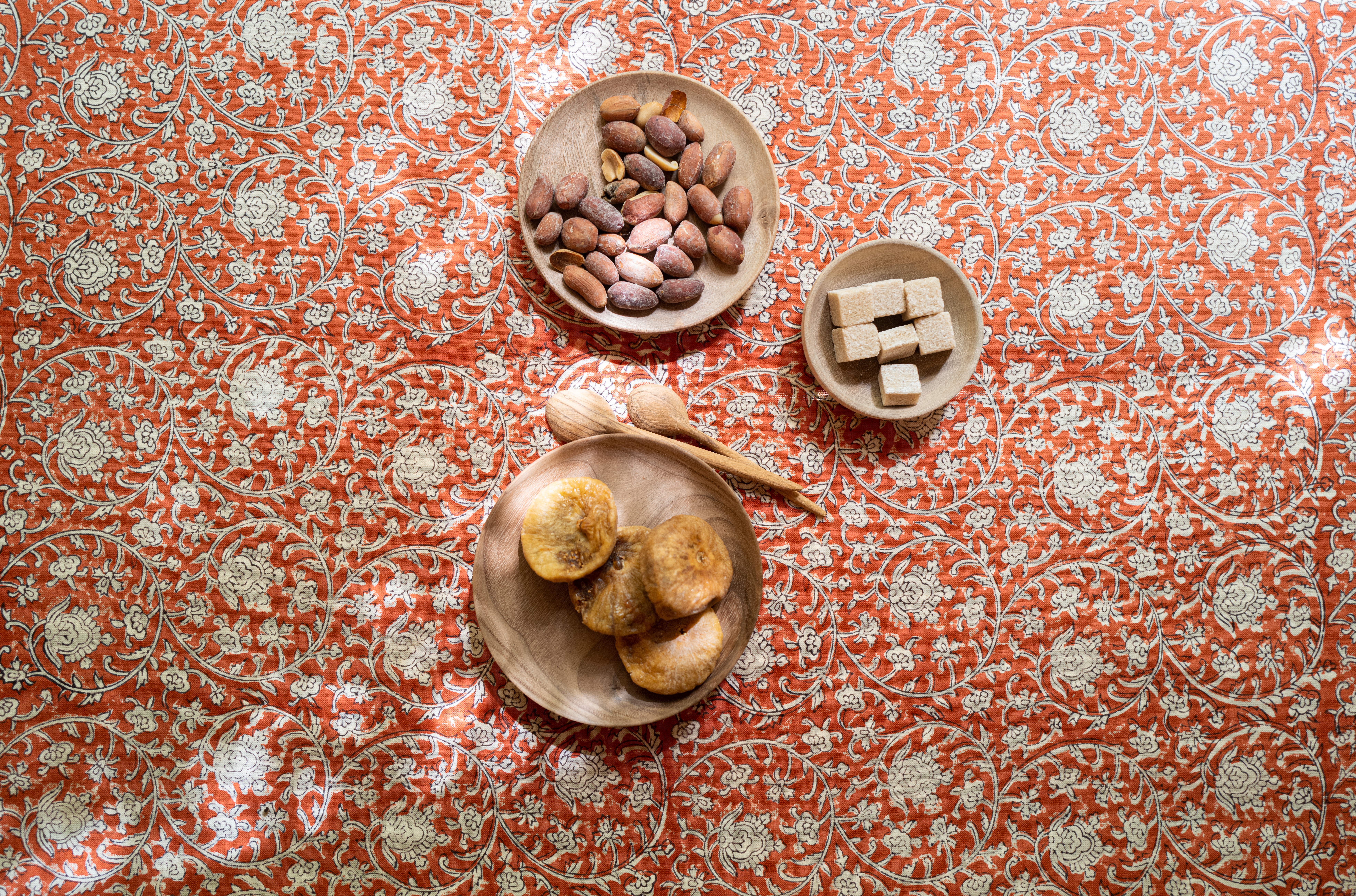 hand printed table cloth