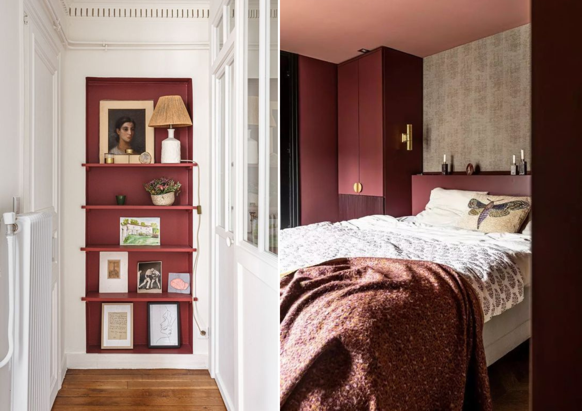 Hallway decorating ideas, Magenta bedroom