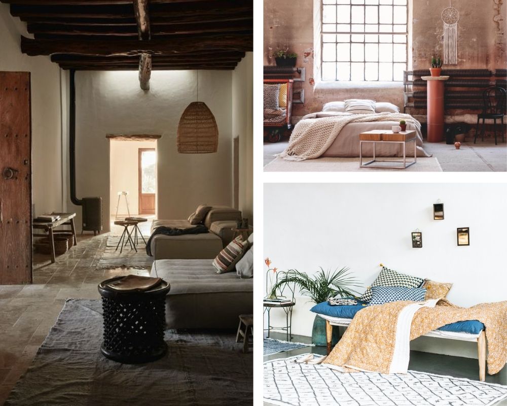 Charpoy, matelas, coussins, tapis et couette par Jamini