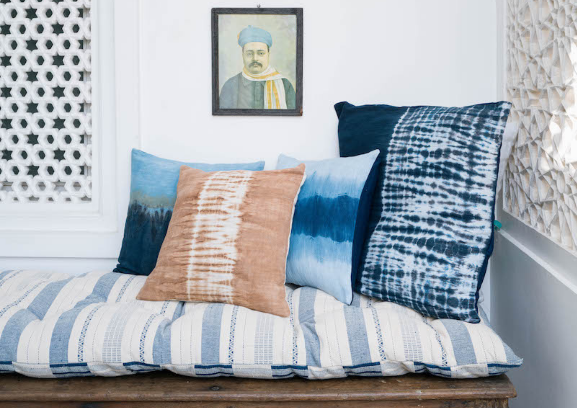 Indigo cushion