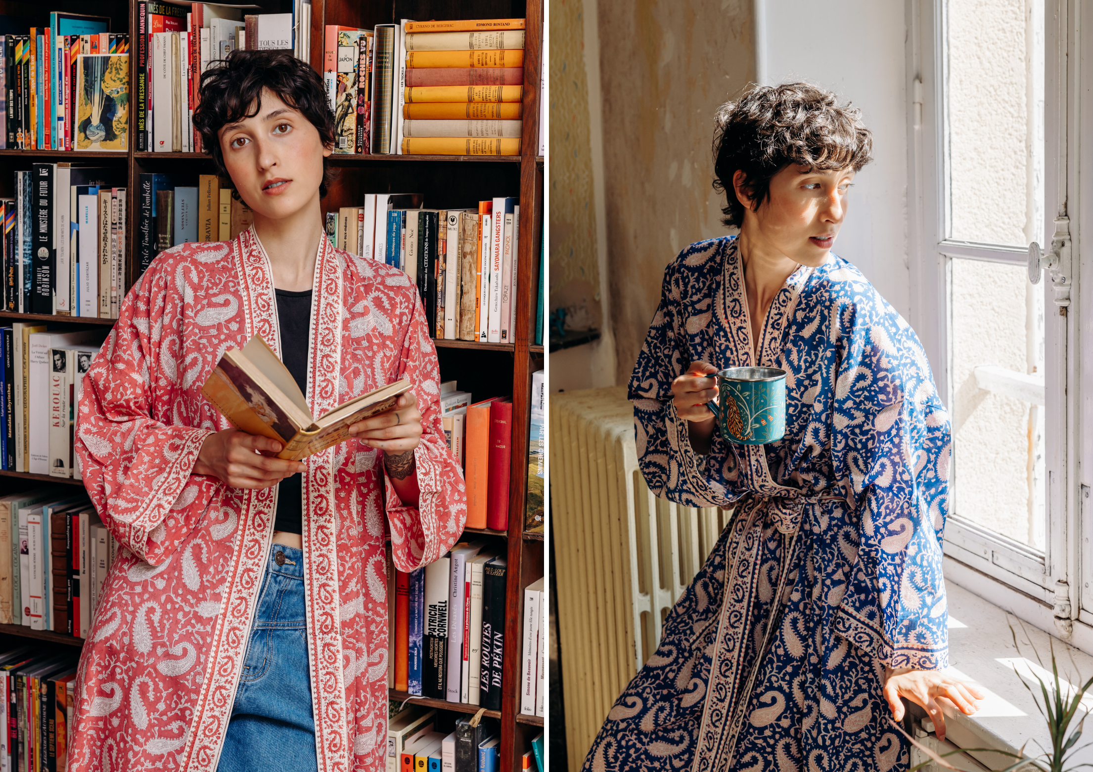 Angèle avec le Kimono Paisley