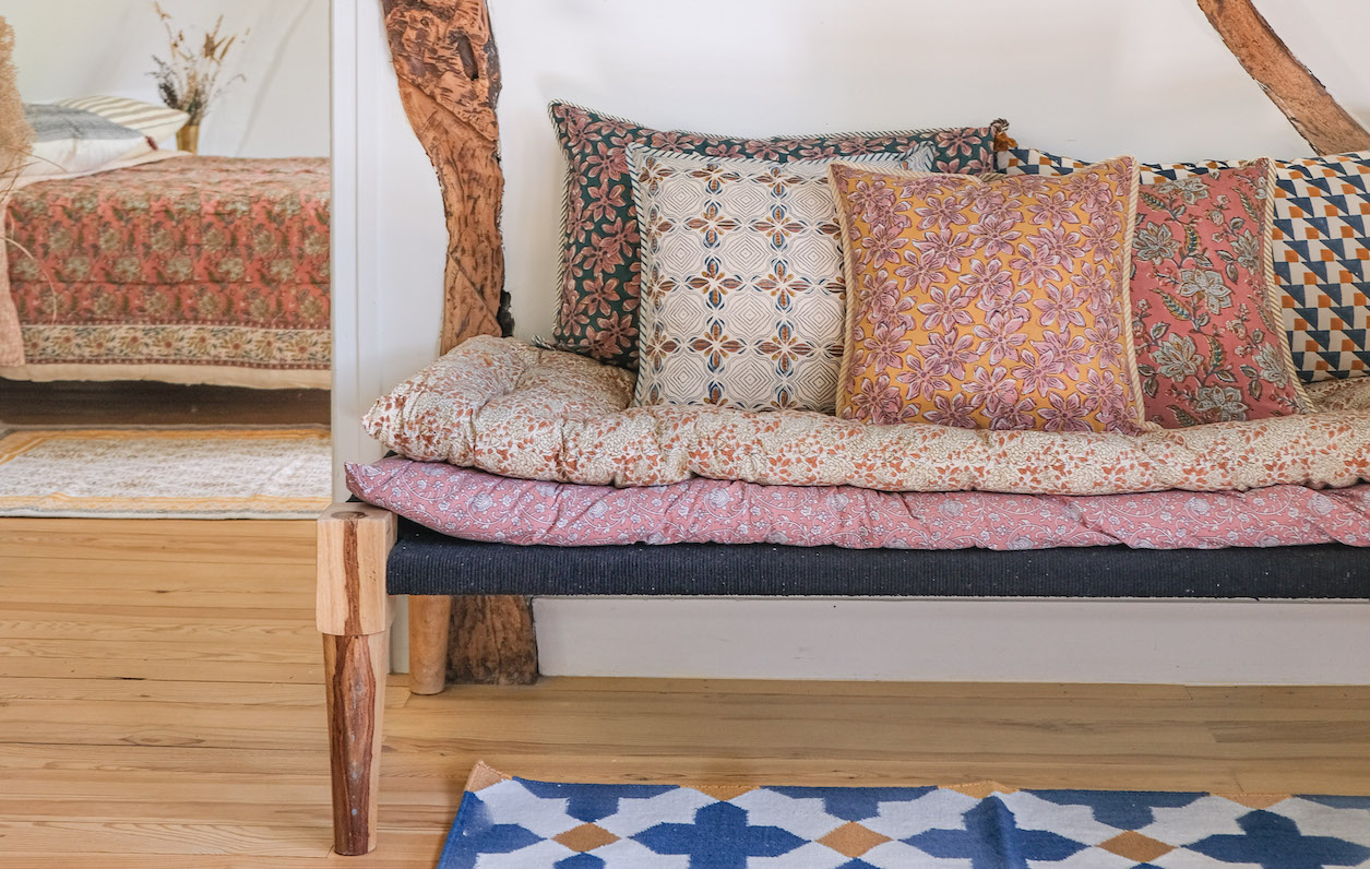 Pillows and indian furniture Jamini