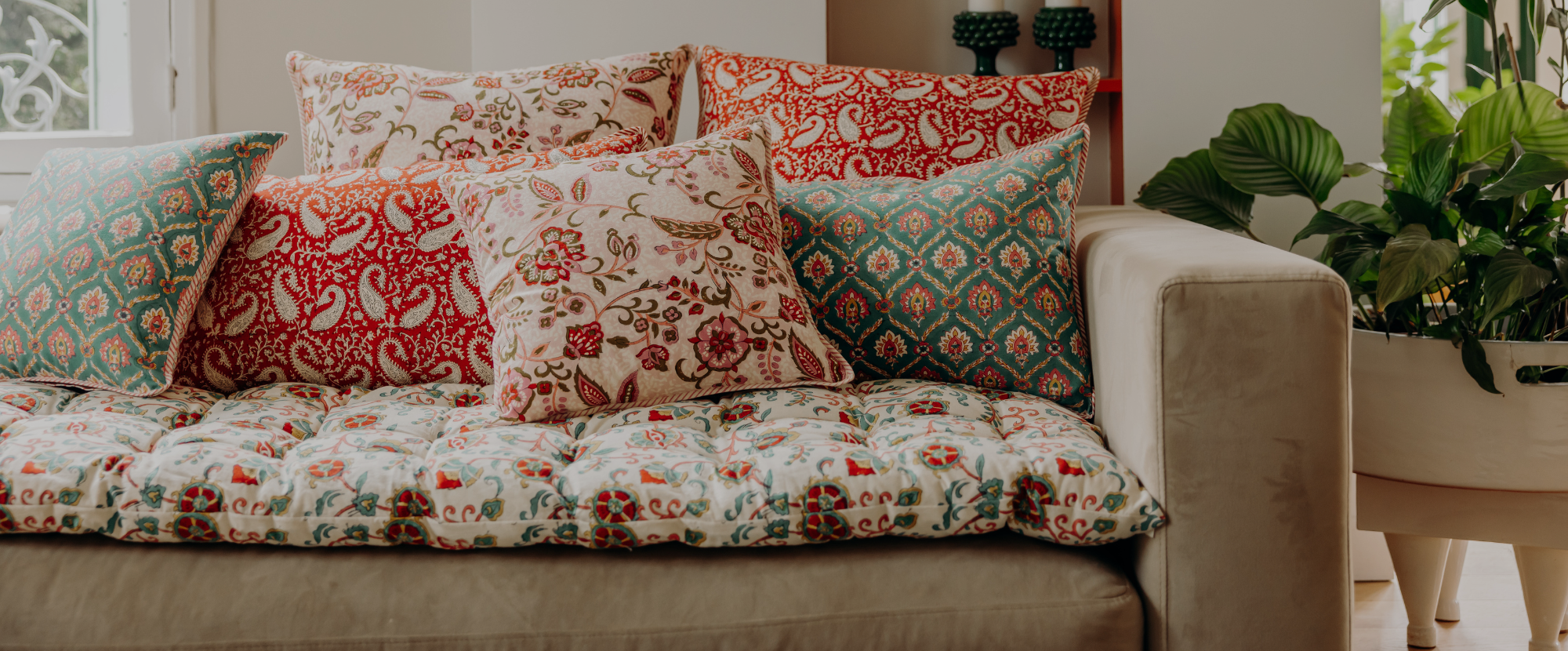 Offre coussins Slide background