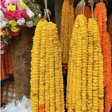 Marché aux fleurs, Inde
