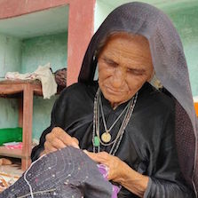 Woven woman, India